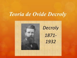 Teoria de Ovide Decroly
 