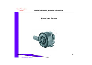 Sensores e atuadores_Atuadores Pneumaticos
23
Prof. Edilson A. da Silva
Curso: Automação e
controle
Compressor Turbina
 