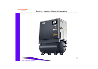 Sensores e atuadores_Atuadores Pneumaticos
24
Prof. Edilson A. da Silva
Curso: Automação e
controle
 