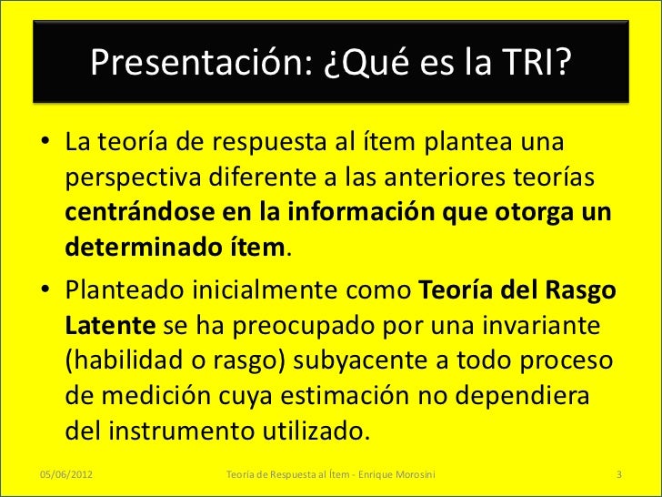 Mejora tus evaluaciones con la Teoría de Respuesta al Item Teoria de respuesta al item