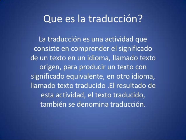 Que Es Traducir Ideas En Acciones www.slideshare.net