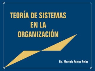 Teoria de sistemas en la organización