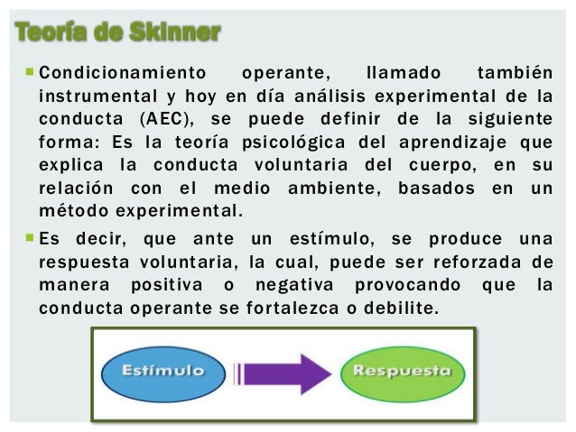 TEORÍA DEL CONDICIONAMIENTO OPERANTE - SKINNER