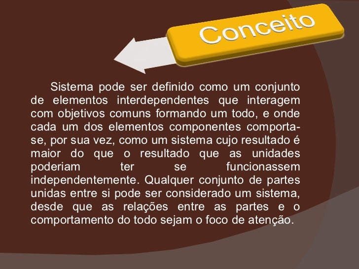 Teoria dos sistemas Teoria dos sistemas