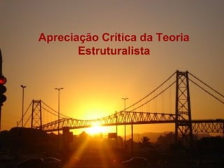 Apreciação Crítica da Teoria
       Estruturalista
 