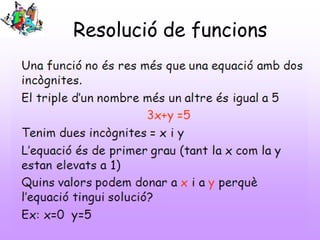 Resolució de funcions
 