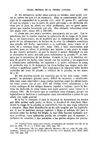 Teoría General de la Prueba de Hernando Devis Echandía TOMO I
