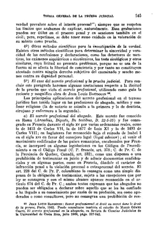 Teoría General de la Prueba de Hernando Devis Echandía TOMO I