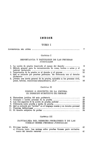 Teoría General de la Prueba de Hernando Devis Echandía TOMO I
