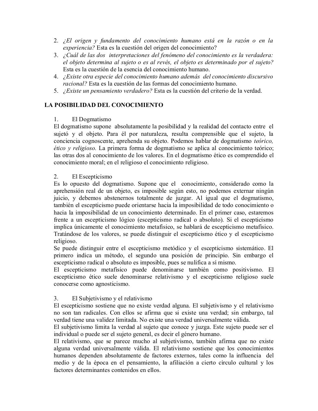 Teoria general del conocimiento