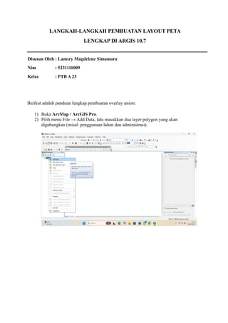 TEORI overlay union SMK _ Mapel Arcgis 0 | PDF