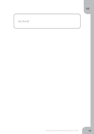 Estrutura Geral da Análise Macroeconômica: IS-LM e IS-LM-BP
U3
127
e) I, III e IV.
 