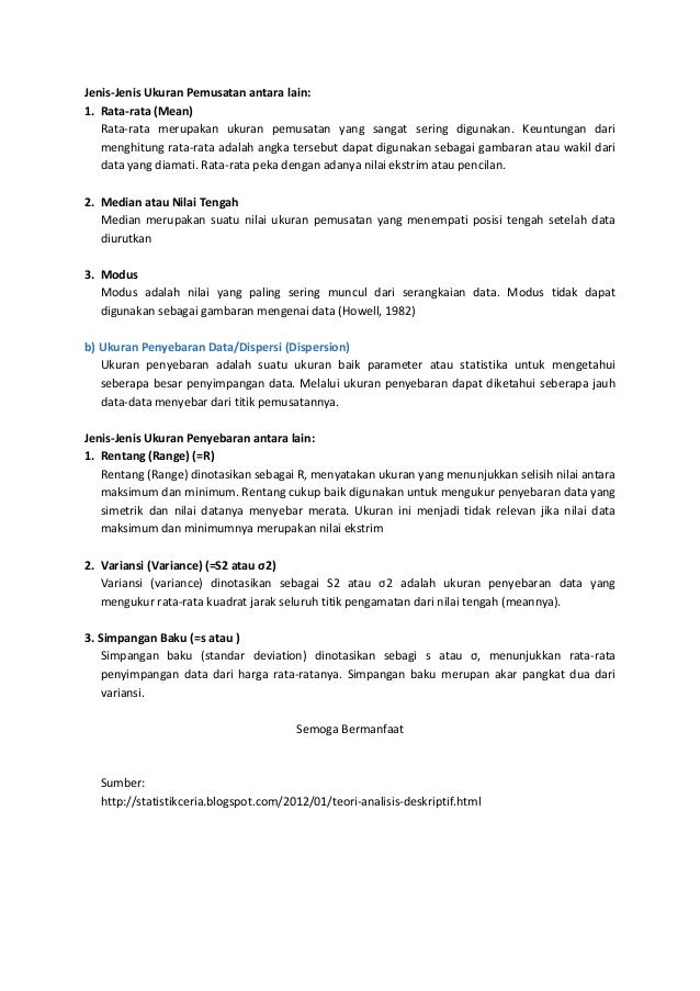 Teori Analisis Deskriptif 2