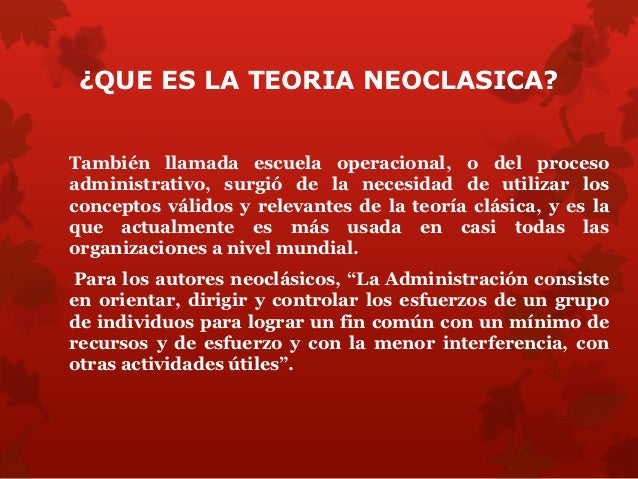 Teoria neoclasica