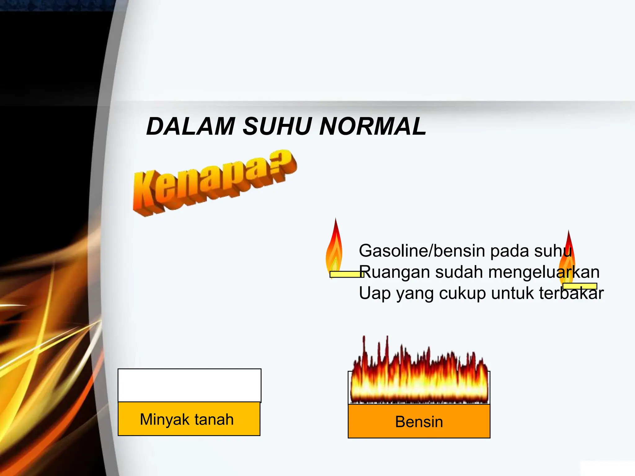 Teori Api dan Fenomena Kebakaran, Segitiga Api | PPTX