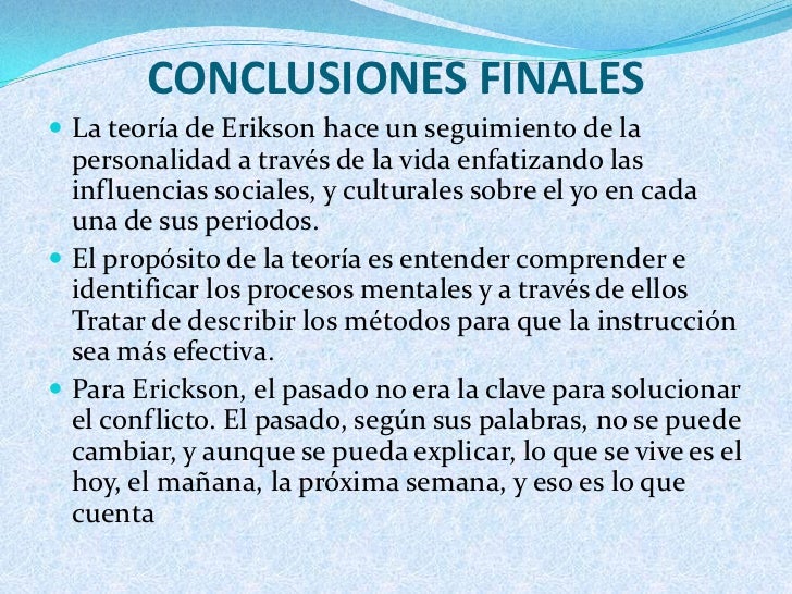 Teoria psicosocial de erik erikson