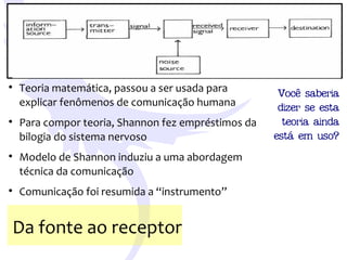 Teorias da Comunicacao - Communication Theories