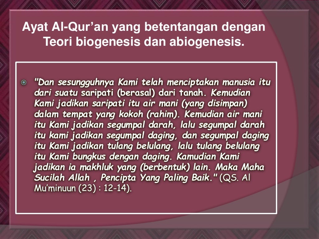 Teori asal usul kehidupan menurut sains dan agama