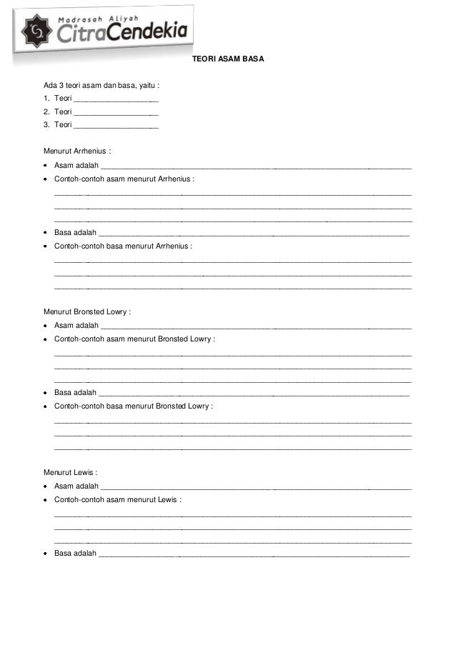 Teori Asam Basa Dan Ph