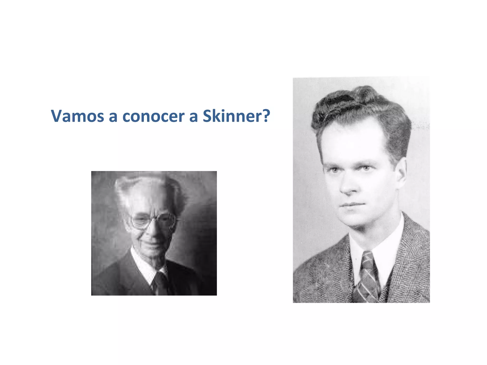Vamos a conocer a Skinner?
 