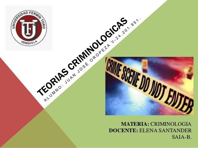 Teorias Criminologicas