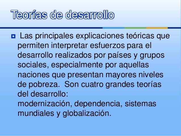 Teorias de desarrollo social y los procesos de 2