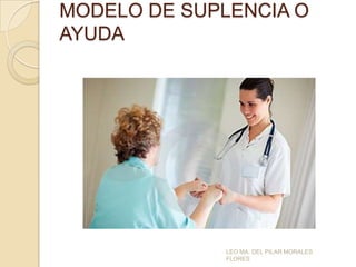 MODELO DE SUPLENCIA O
AYUDA

LEO MA. DEL PILAR MORALES
FLORES

 