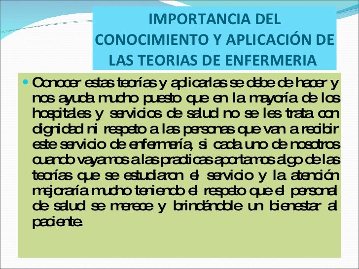 Teorias de enfermeria