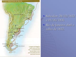 • Salvador: 28/02/1832
e 01/06/1836
• Rio de Janeiro: abril a
julho de 1832.
 