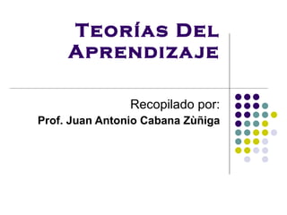 Teorías Del Aprendizaje Recopilado por: Prof. Juan Antonio Cabana Zùñiga 