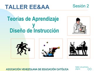 Teorías de Aprendizaje  y  Diseño de Instrucción TALLER EE&AA  ASOCIACIÓN VENEZOLANA DE EDUCACIÓN CATÓLICA Sesión 2 