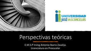 Perspectivas teóricas
E.M.S.P Irving Antonio Ibarra Zavalija.
Licenciatura en Preescolar
 