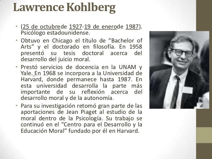 summary of lawrence kohlbergs Kohlberg's moral stages kolberg's theory specifies six stages of moral development, arranged in three levels level i: preconventional/premoral. summary of lawrence kohlbergs Kohlberg's moral stages kolberg's theory specifies six stages of moral development, arranged in three levels level i: preconventional/premoral.