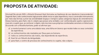 PROPOSTA DE ATIVIDADE:
 