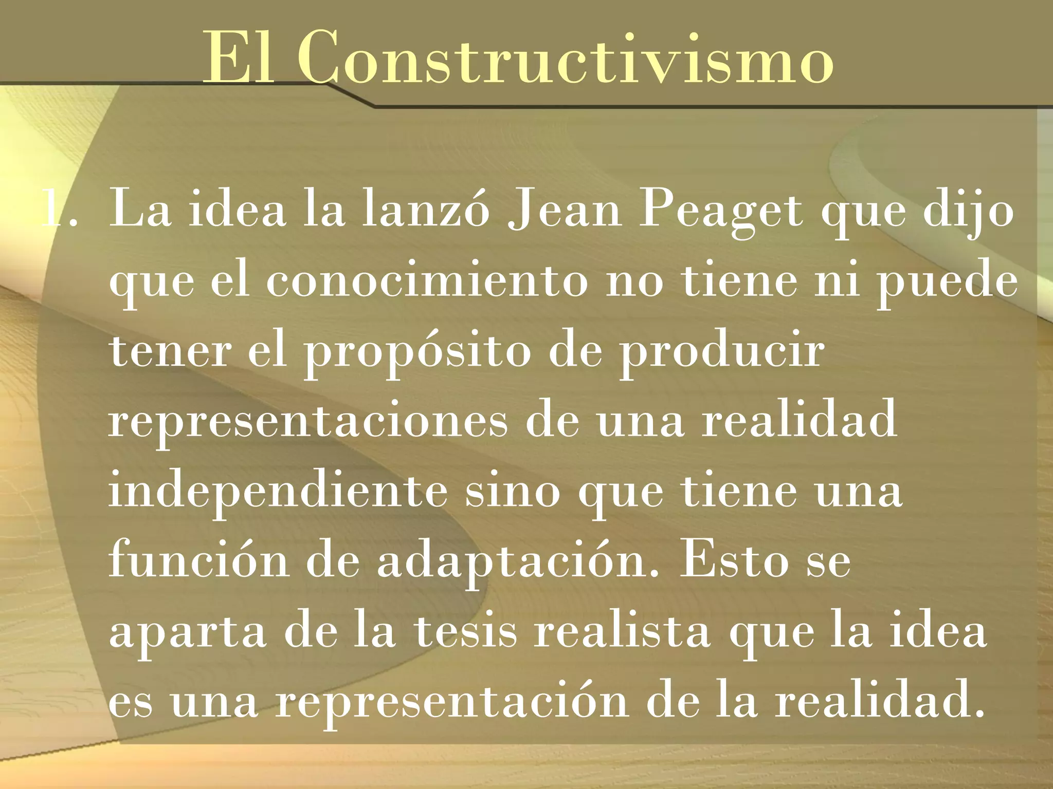 Teorias Educativas - Constructivismo | PPT