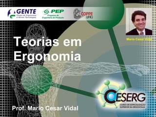 Teorias em Ergonomia Prof. Mario Cesar Vidal /´45 Mario Cesar Vidal 