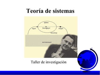 Teoría de sistemas Taller de investigación 