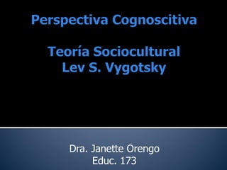 Dra. Janette Orengo
Educ. 173
 