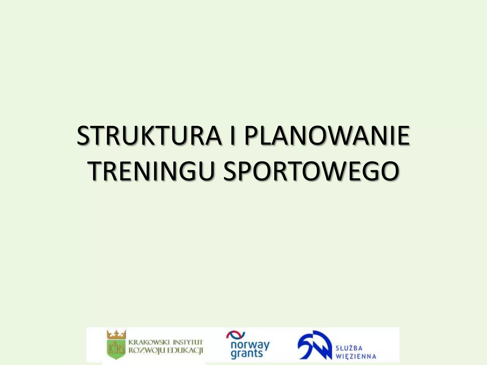 Teoria sportu - struktura i planowanie treningu sportowego | PPT