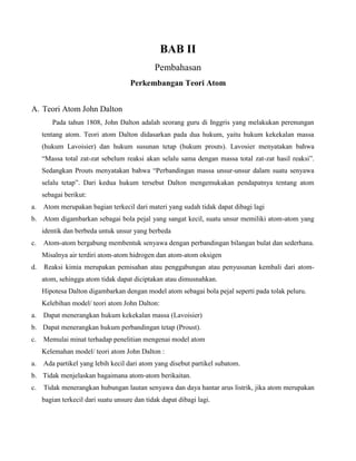 Teori atom | PDF