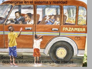 Sensibilidad desde la totalidad del campo de interés Sumergirse en el sistema y realidad 