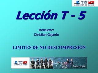 Lección T - 5
Instructor:
Christian Gajardo
LIMITES DE NO DESCOMPRESIÓN
 