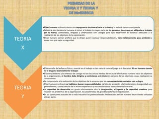 PREMISAS DE LATEORIA X Y TEORIA Y DE McGREGOR