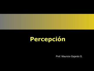 Percepción Prof. Mauricio Gajardo G. 