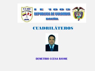 CUADRILÁTEROS
DEMETRIO CCESA RAYME
 