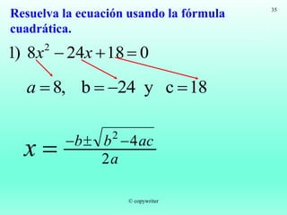 Teoria y problemas de ecuaciones cuadraticas ccesa007