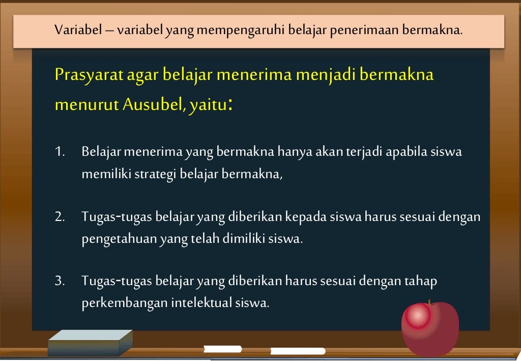 Teori belajar bermakna ausubel (Belajar dan Pembelajaran)
