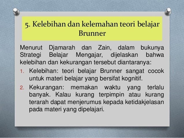 Teori Belajar Brunner Teori Belajar Brunner