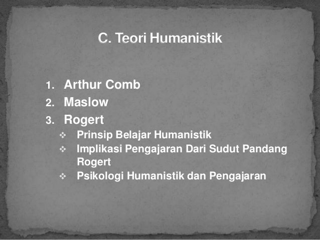 Teori belajar dan penerapannya dalam pembelajaran