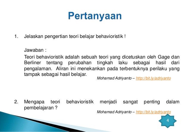 Pertanyaan Tentang Teori Belajar Humanistik Jejak Belajar